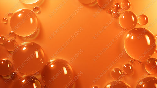 Orange and Yellow Water Drops Background.