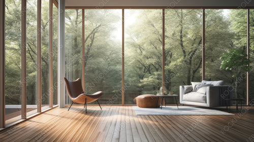 Modern Interior Design Background. Contemporary Living Room. Generative AI.