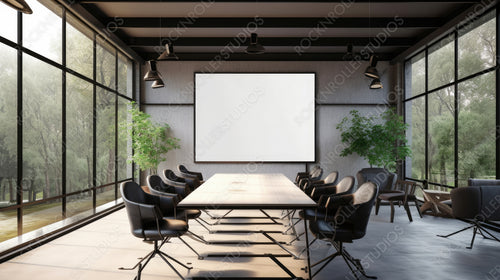 Loft Room Background. Stylish Interior Design. Generative AI.