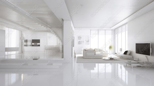 Modern Interior Design Background. Stylish Home. Generative AI.