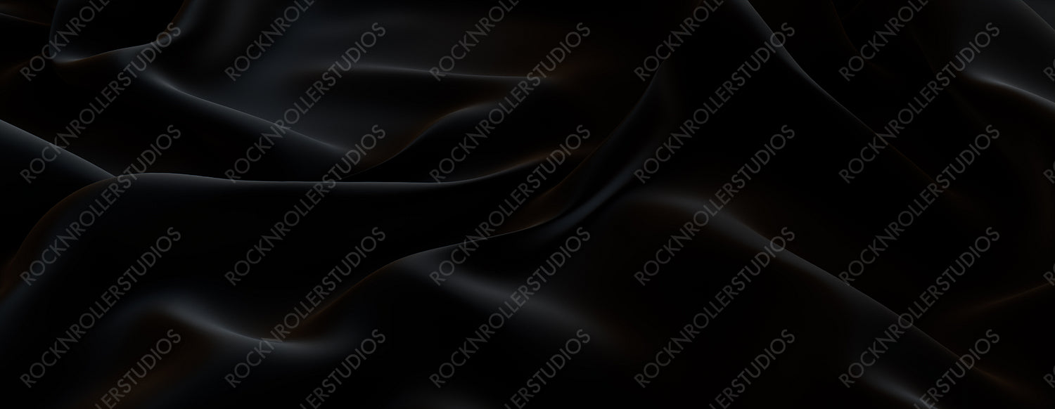 Smooth Surface Texture. Black Cloth Background with Ripples.