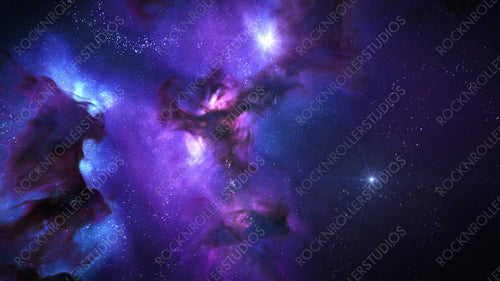 Purple outer space background in nebula