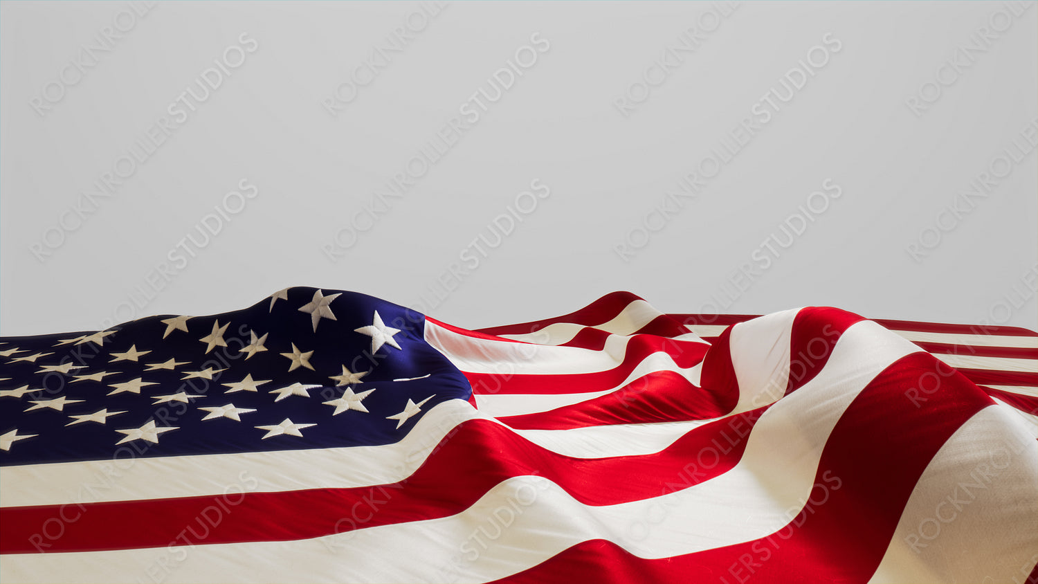Patriot Day Banner. Authentic Holiday Background featuring United States Flag Isolated on White with Copy-Space.