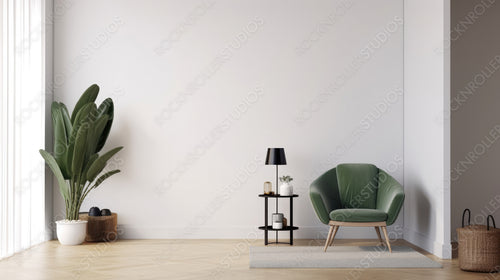 Modern Interior Design Background. Stylish Frame Mockup. Generative AI.