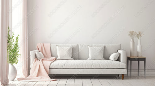 Modern Interior Design Background. Contemporary livingroom. Generative AI.