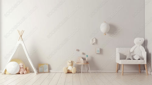 Modern Interior Design Background. Contemporary Poster Mockup. Generative AI.