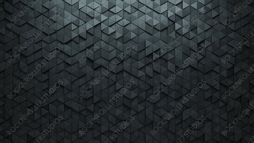 Concrete Tiles arranged to create a Triangular wall. Semigloss, 3D Background formed from Futuristic blocks. 3D Render