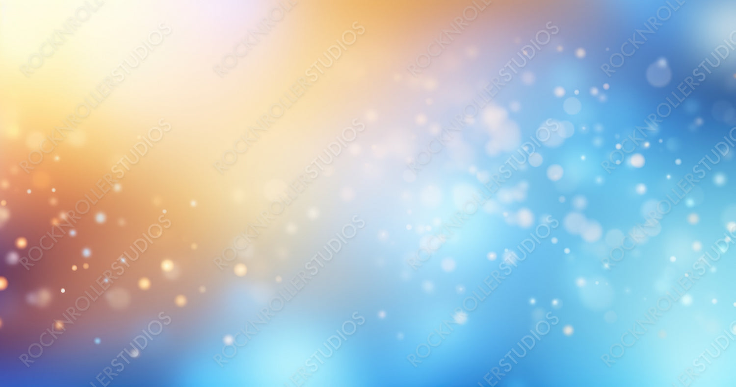 Glittering Gradient Background with Hologram Effect and Magic Lights. Holographic Abstract Fantasy Backdrop with Fairy Sparkles and Festive Blurs.