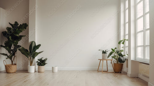 Modern Room. Stylish Interior Design Background. Generative AI.