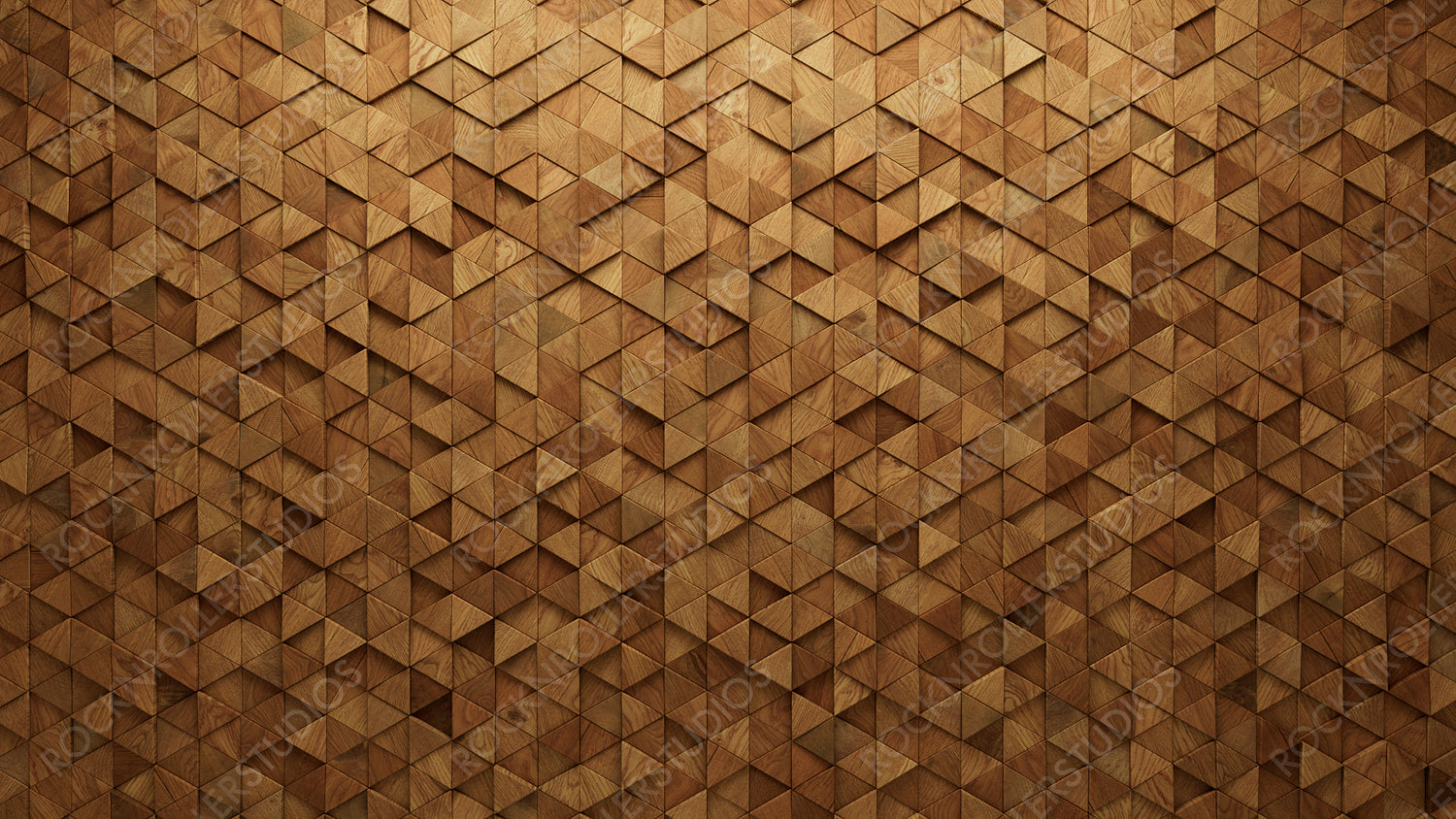 Wood, Triangular Wall background with tiles. Timber, tile Wallpaper with Natural, 3D blocks. 3D Render
