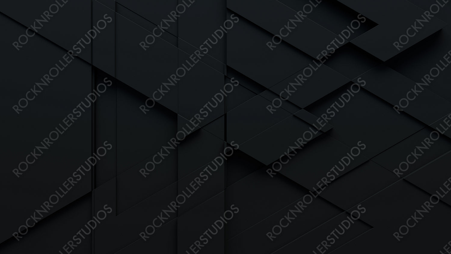 Black, Tech Background with a Geometric 3D Structure. Dark, Minimal design with Simple Futuristic Forms. 3D Render.