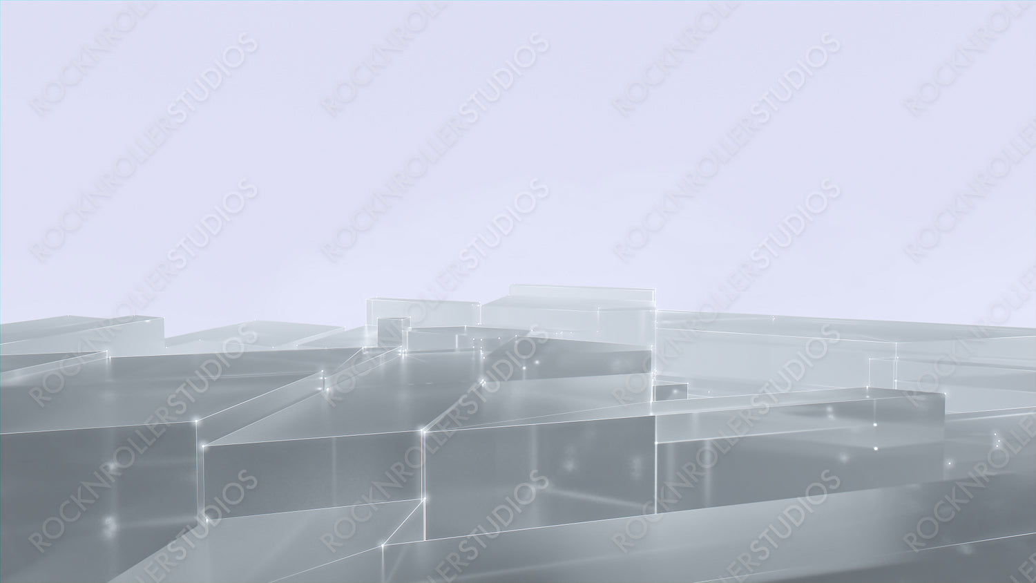 Futuristic, High Tech, Light Background, with Network Lines and Copy Space. Digital Connectivity Concept. 3D Render
