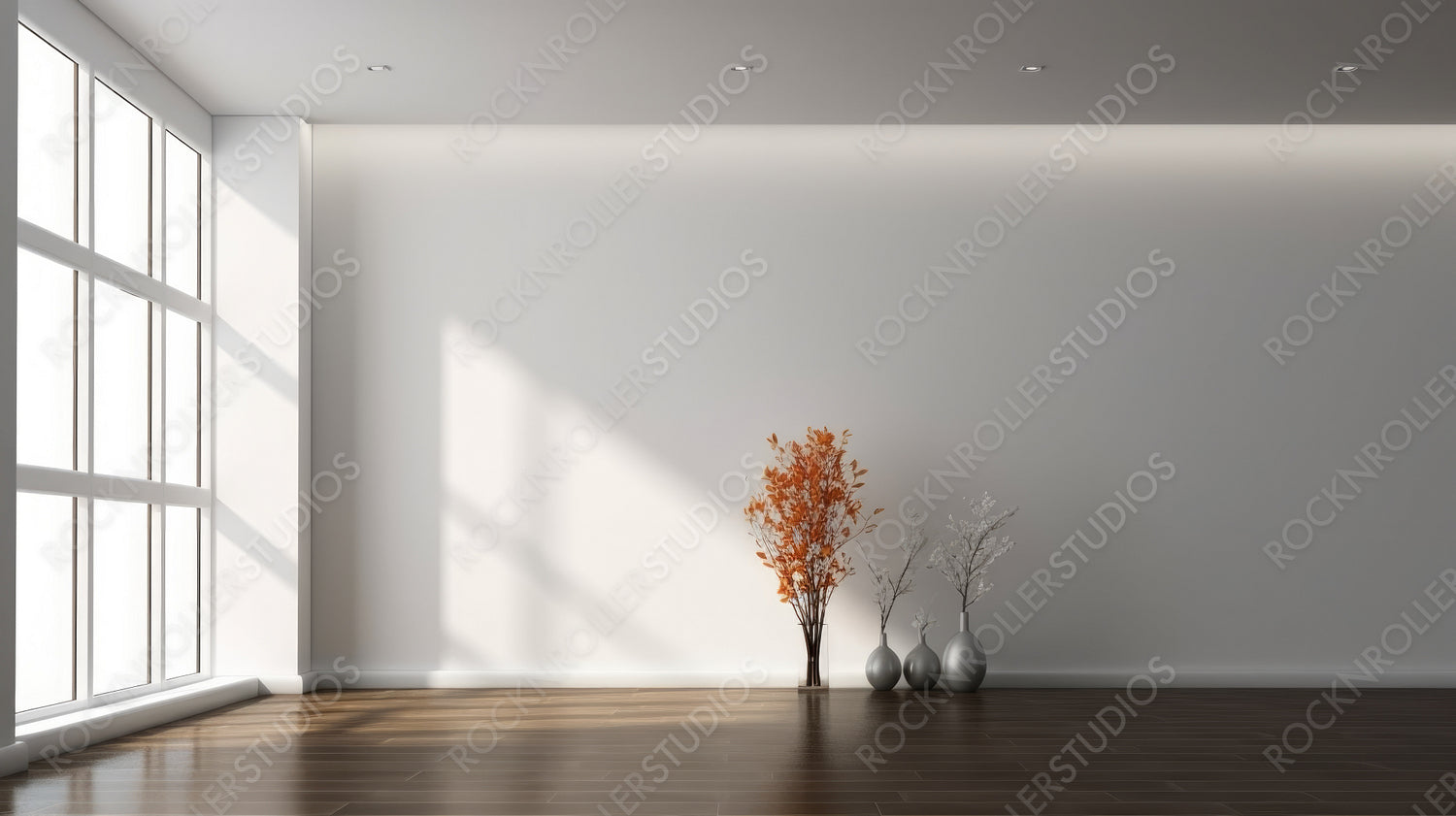 Contemporary Room. Modern Interior Design Background. Generative AI.