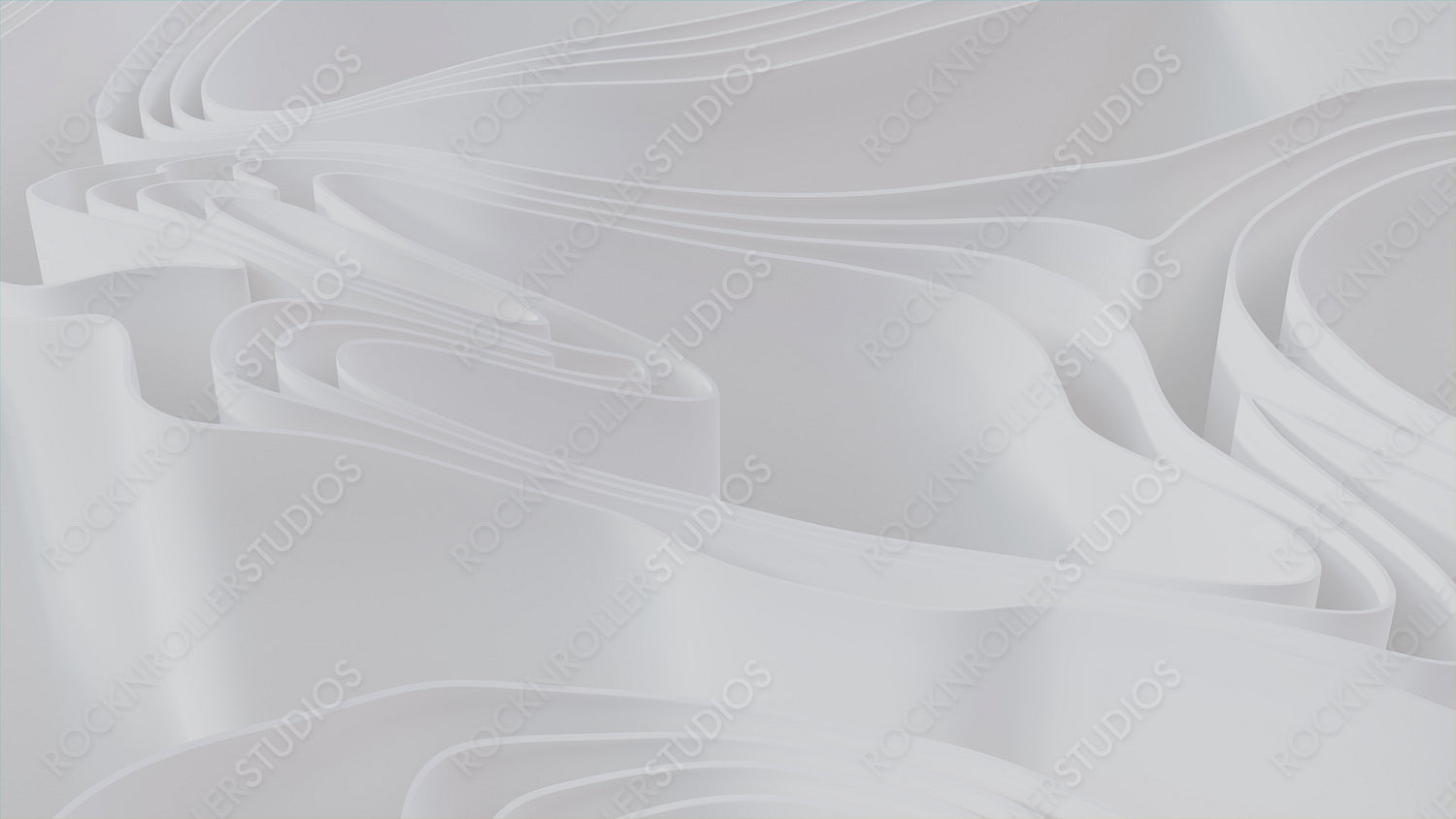 Abstract background made of White 3D Waves. Light 3D Render. 