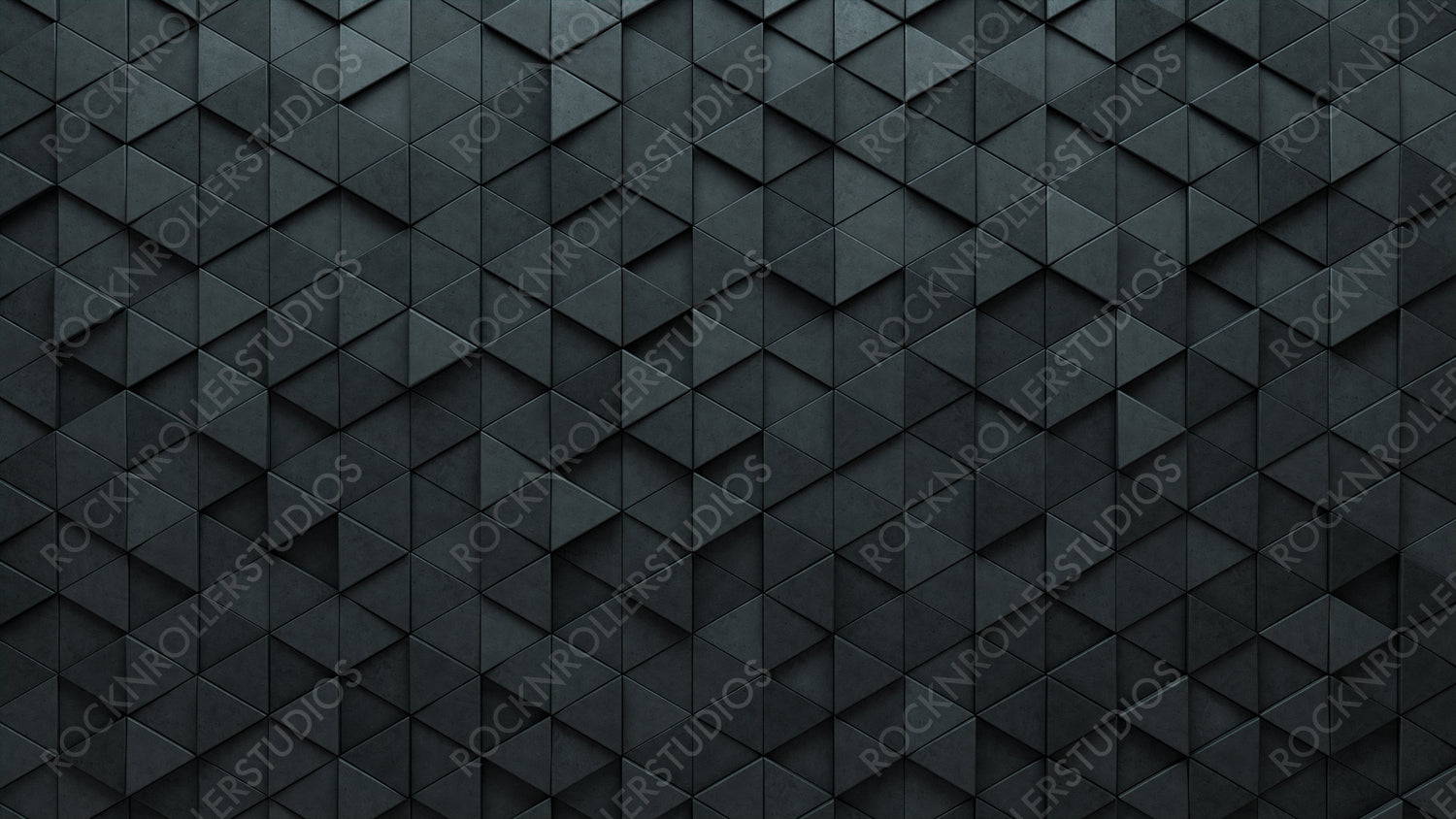 Triangular Tiles arranged to create a 3D wall. Concrete, Futuristic Background formed from Polished blocks. 3D Render