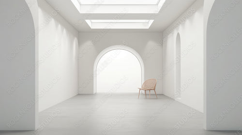 Contemporary Interior Design Background. Modern Room. Generative AI.