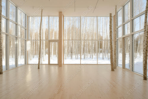 Natural Interior Design Background. Stylish Home. Generative AI.