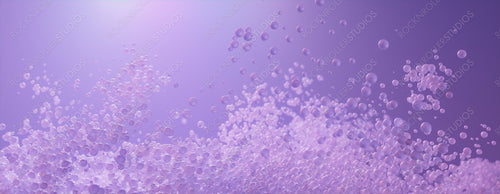 Modern Pharmaceutical concept with Purple Molecules.
