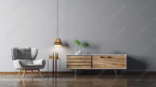 Modern Home. Contemporary Interior Design Background. Generative AI.
