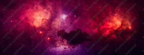 Outer Space Wallpaper with Pink and Purple Nebula.
