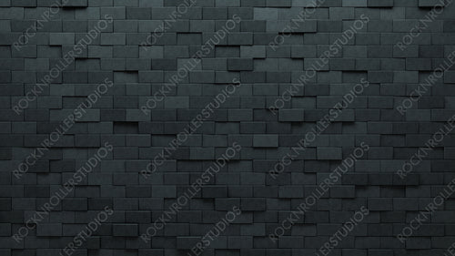 Rectangular, 3D Wall background with tiles. Concrete, tile Wallpaper with Polished, Semigloss blocks. 3D Render