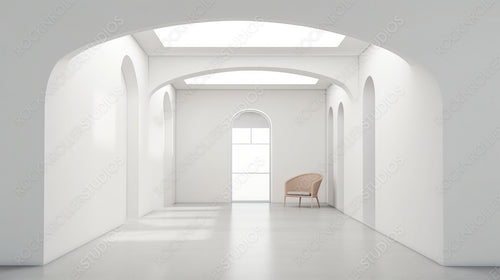Modern Room Background. Contemporary Interior Design. Generative AI.