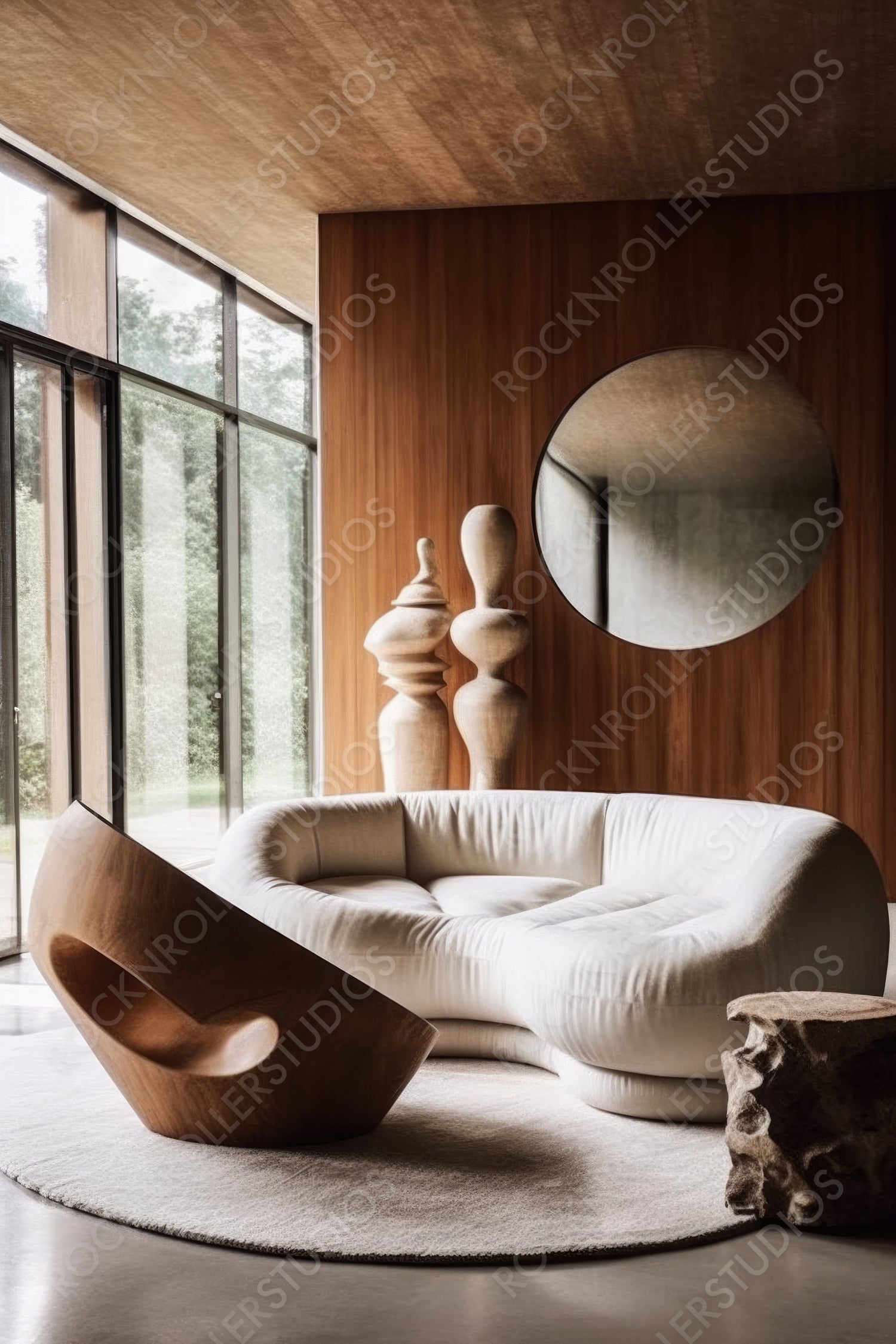 Cozy Home. Stylish Interior Design Background. Generative AI.