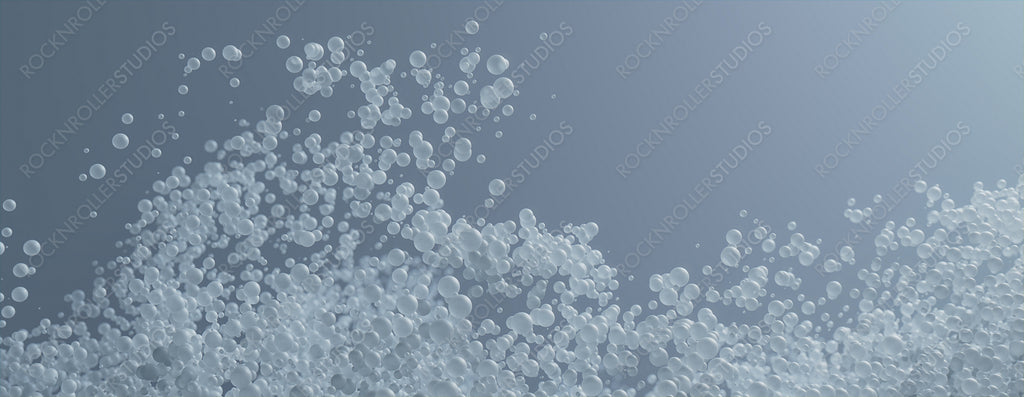 Floating Bubbles in a Grey Contemporary style. Innovative Research or Pharmaceutical concept.