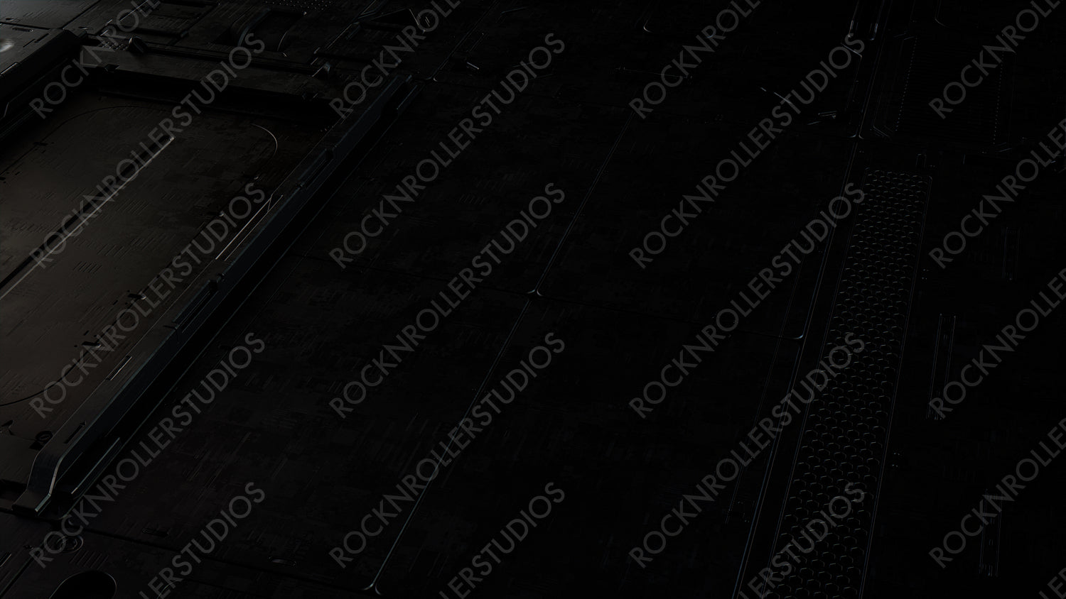 Black, Tech Background with Futuristic 3D Panels. Dark, Sci-Fi style. 3D Render.