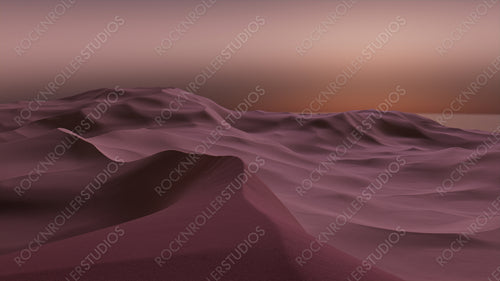 Sunset Landscape, with Desert Sand Dunes. Scenic Contemporary Wallpaper with Natural Gradient Sky