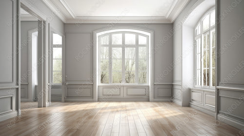 Stylish Interior Design Background. Classical Room. Generative AI.