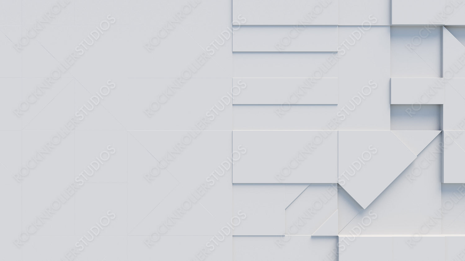 White 3D Shapes form a Business abstract background. 3D Render with copy-space.