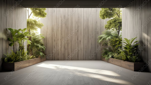 Modern Interior Design Background. Contemporary Room. Generative AI.