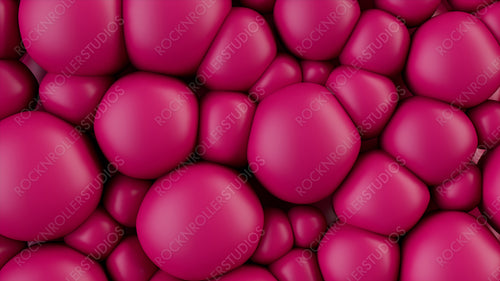 Pink 3D Soft Shapes arranged to create a Colorful abstract wallpaper. 3D Render.