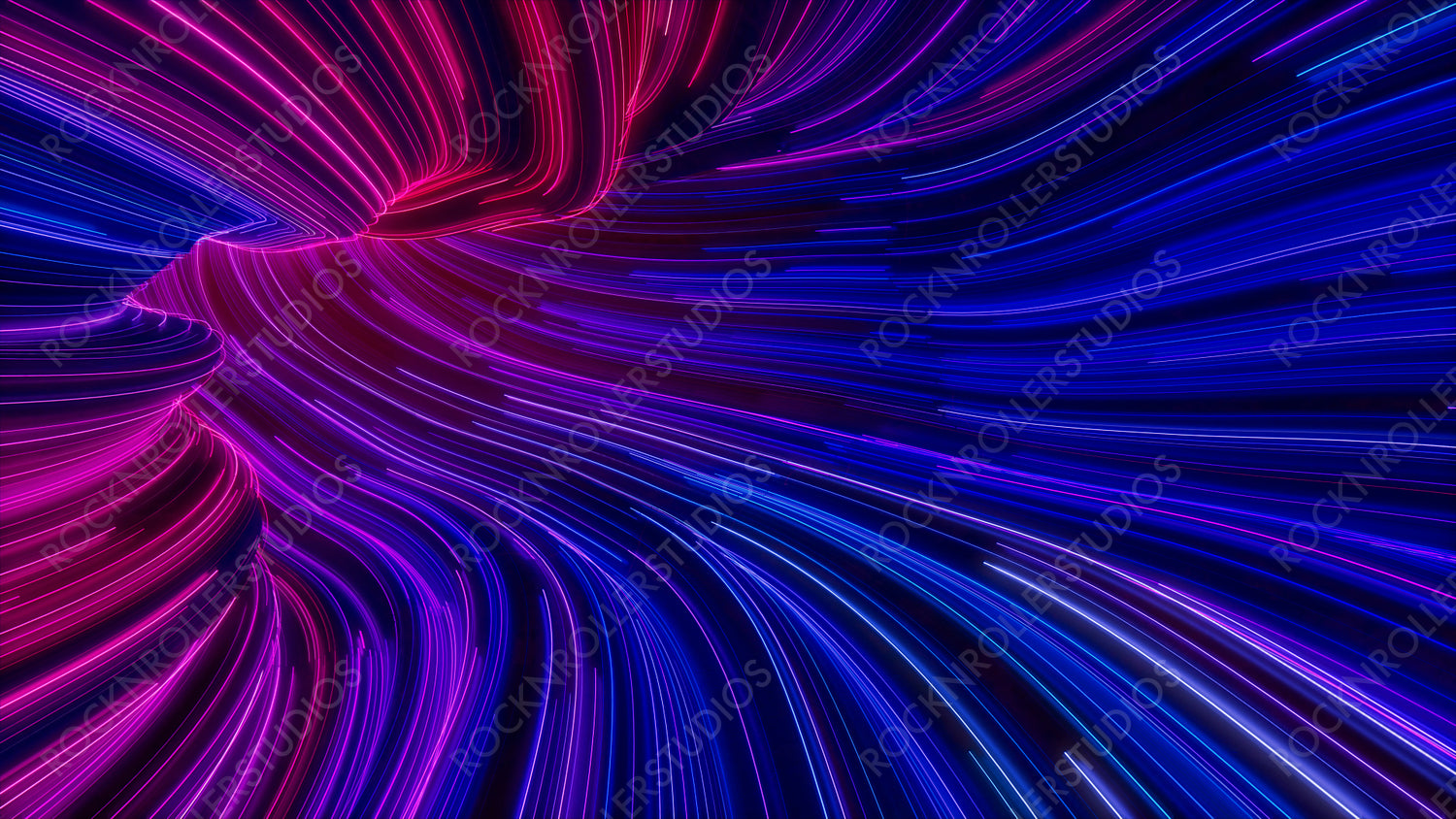 Colorful Neon Tunnel with Purple, Blue and Pink Swirls. 3D Render. –  RocknRoller Studios