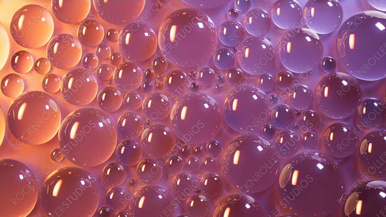 Orange and Pink Dew Drops Background.