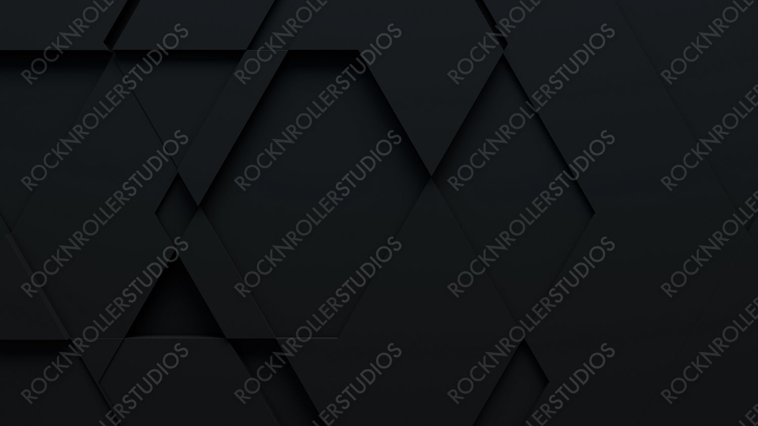 Black, Tech Background with a Geometric 3D Structure. Dark, Minimal design with Simple Futuristic Forms. 3D Render.