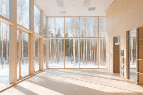 Contemporary Interior Design Background. Natural Home. Generative AI.