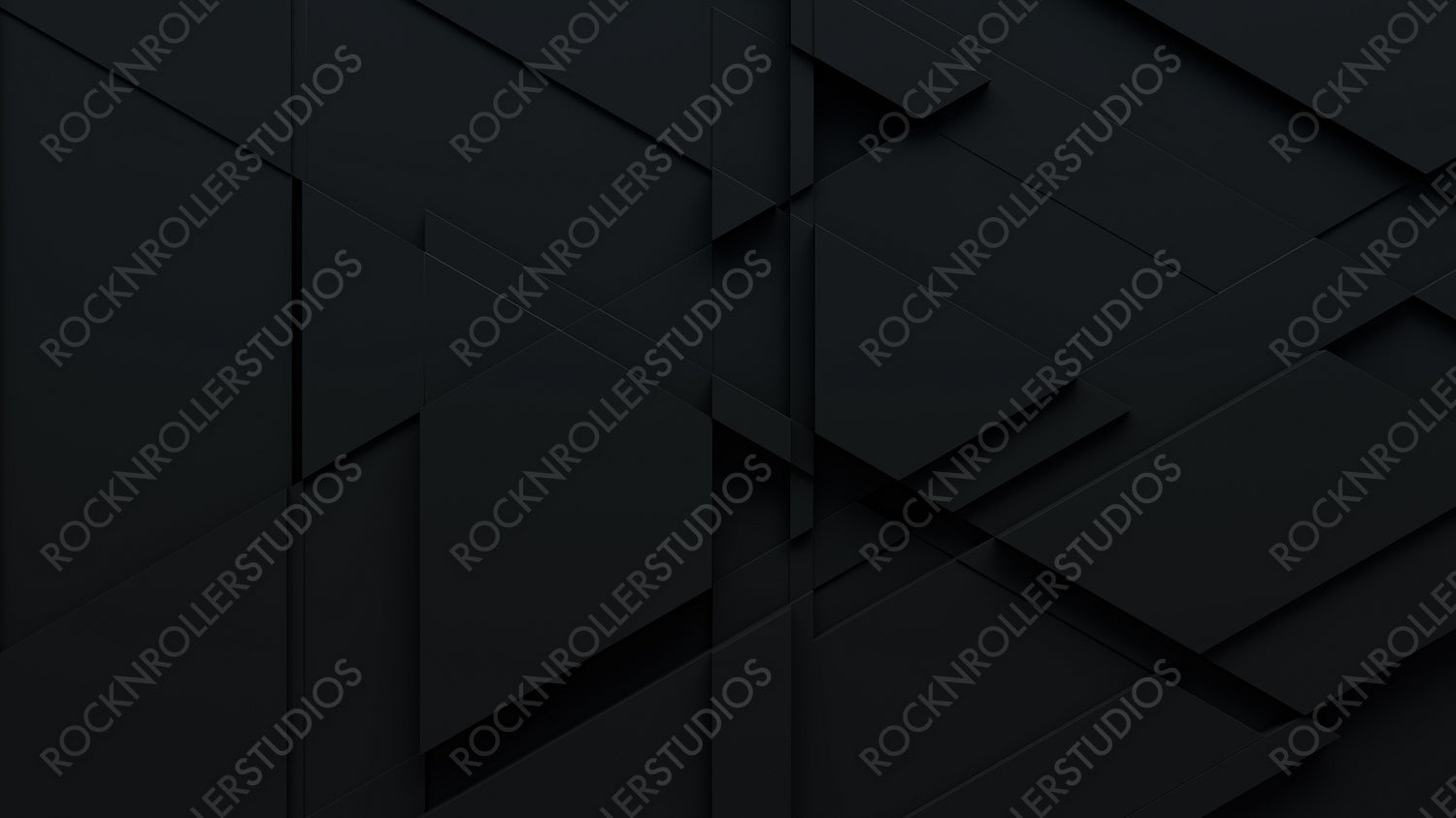 Black, Tech Background with a Geometric 3D Structure. Dark, Minimal design with Simple Futuristic Forms. 3D Render.