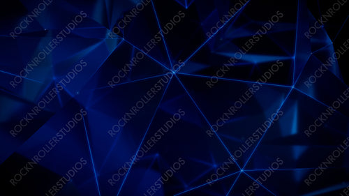 Global Data Web Communication Network in Cyberspace Blue Tech Background. 3D Render.