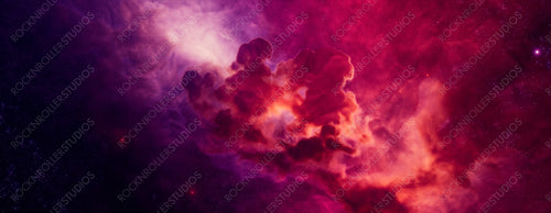 Galaxy Background with Pink and Purple Nebula.