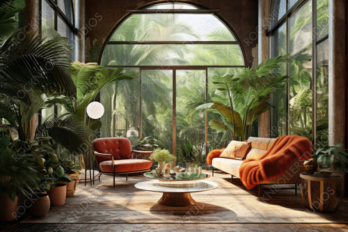 Contemporary Interior Design Background. Modern Home. Generative AI.