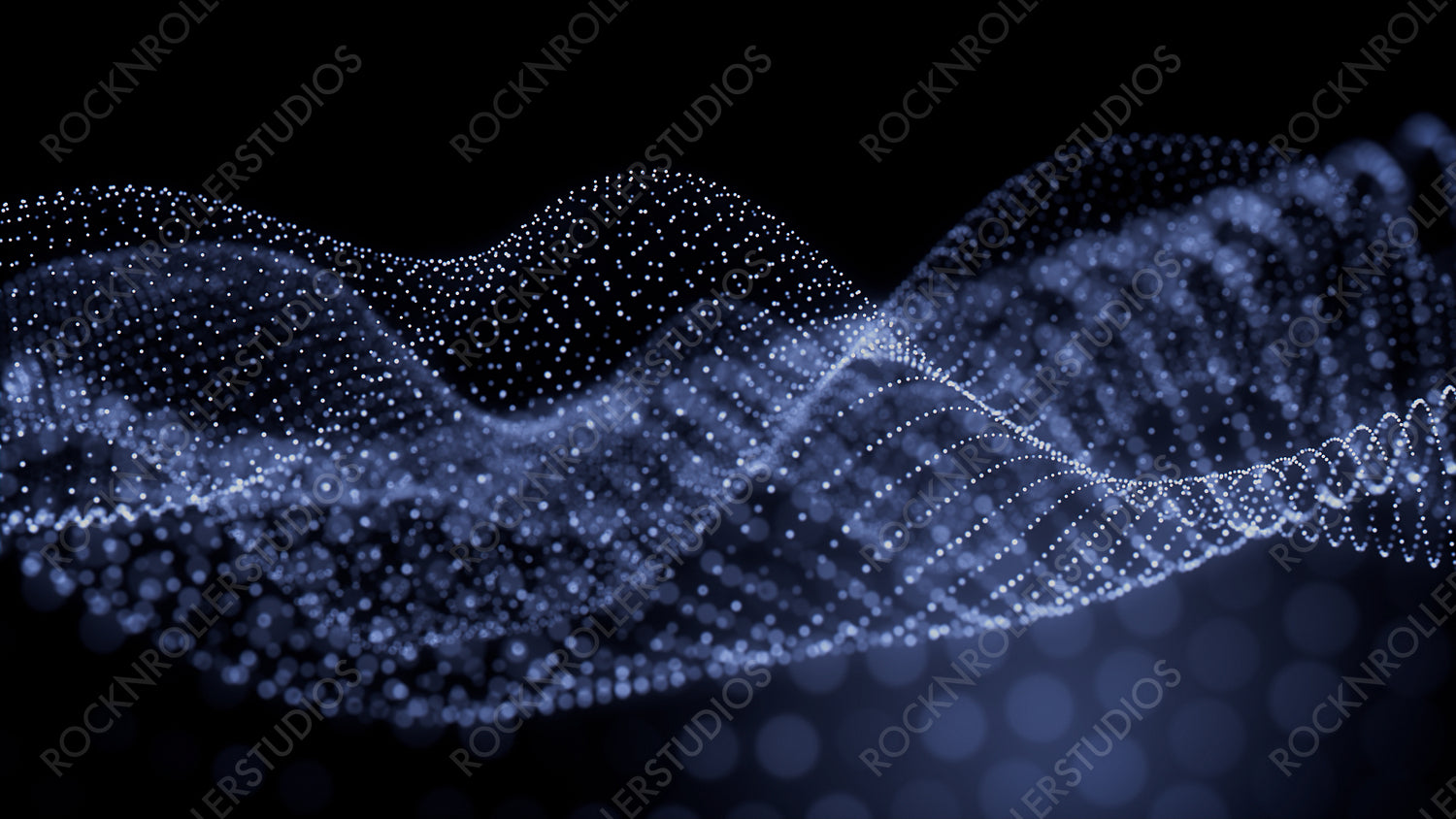 Smart Grid and Communication Concept. Blue, Futuristic Digital Style. 3D Render.