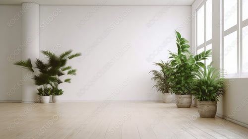 Modern Room Background. Contemporary Interior Design. Generative AI.