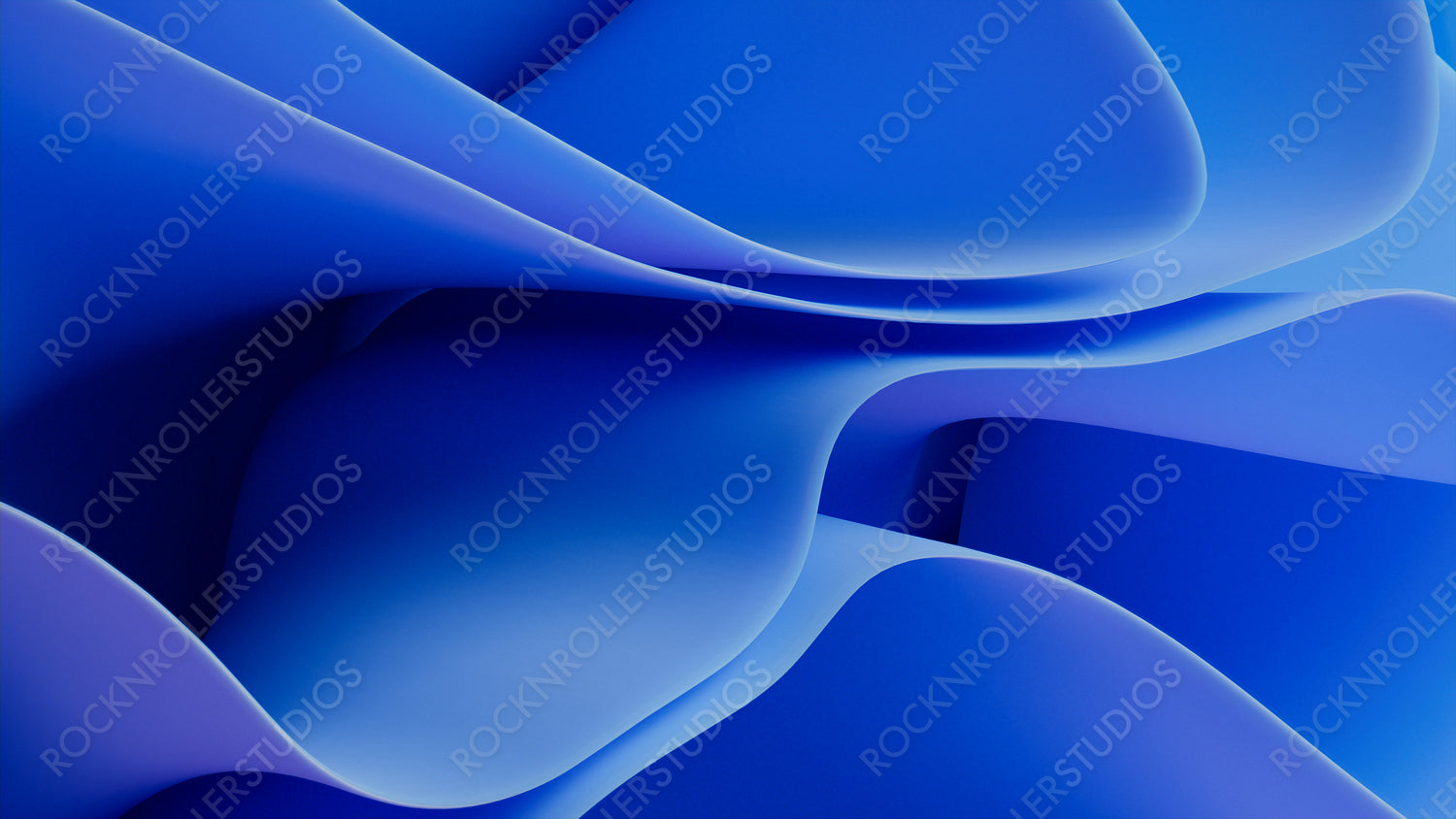 Modern, Blue Surfaces with Waves. Abstract 3D Background.