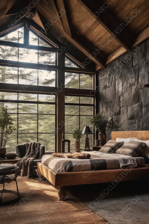 Cozy Interior Design Background. Stylish Home. Generative AI.