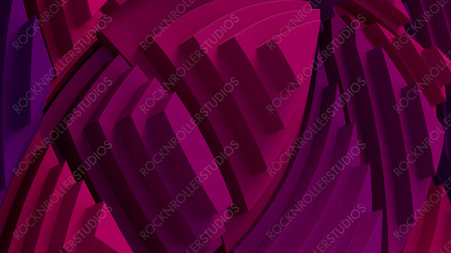 Pink and Purple Tech Background with a Geometric 3D Structure. Clean, Stepped design with Extruded Futuristic Forms. 3D Render.