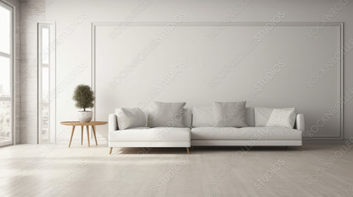 Contemporary Home. Modern Interior Design Background. Generative AI.