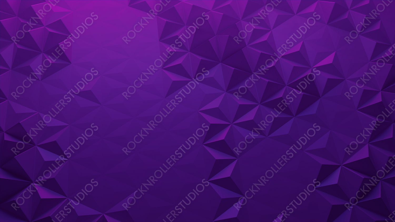 Purple Abstract Surface with Triangular Pyramids. Modern, Atmospheric 3d Background.