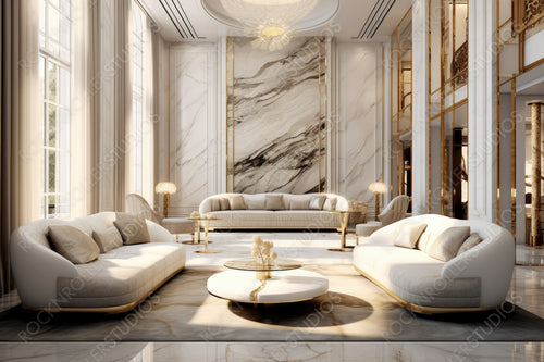 Luxury Interior Design Background. Contemporary Home. Generative AI.